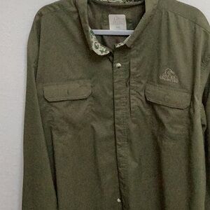 Men's Olive Green Button Down Shirt